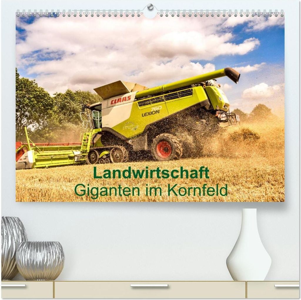 Landwirtschaft - Giganten im Kornfeld (hochwertiger Premium Wandkalender 2026 DIN A2 quer), Kunstdruck in Hochglanz
