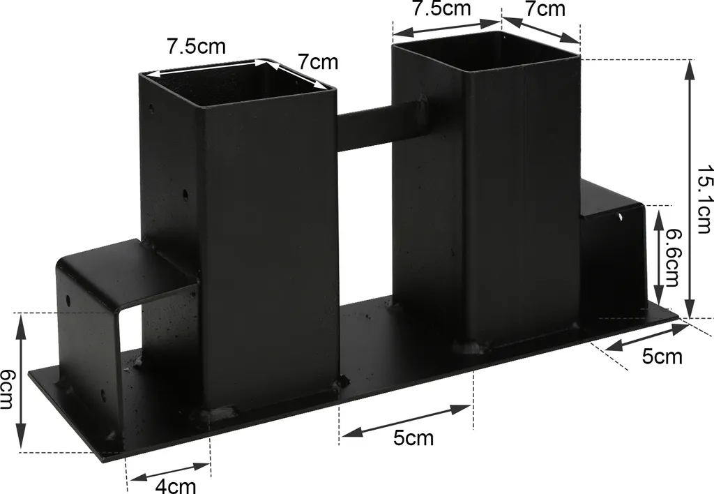 Supporto Legno Impilabile Yakimz Nero | Set 8 Pezzi Fai da Te - 2