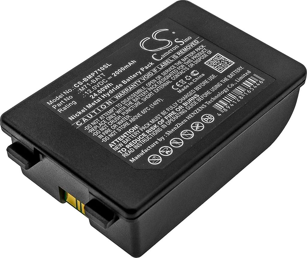 Batterie TECHTEK pour Brady BMP71 remplace M71-BATT haute capacité