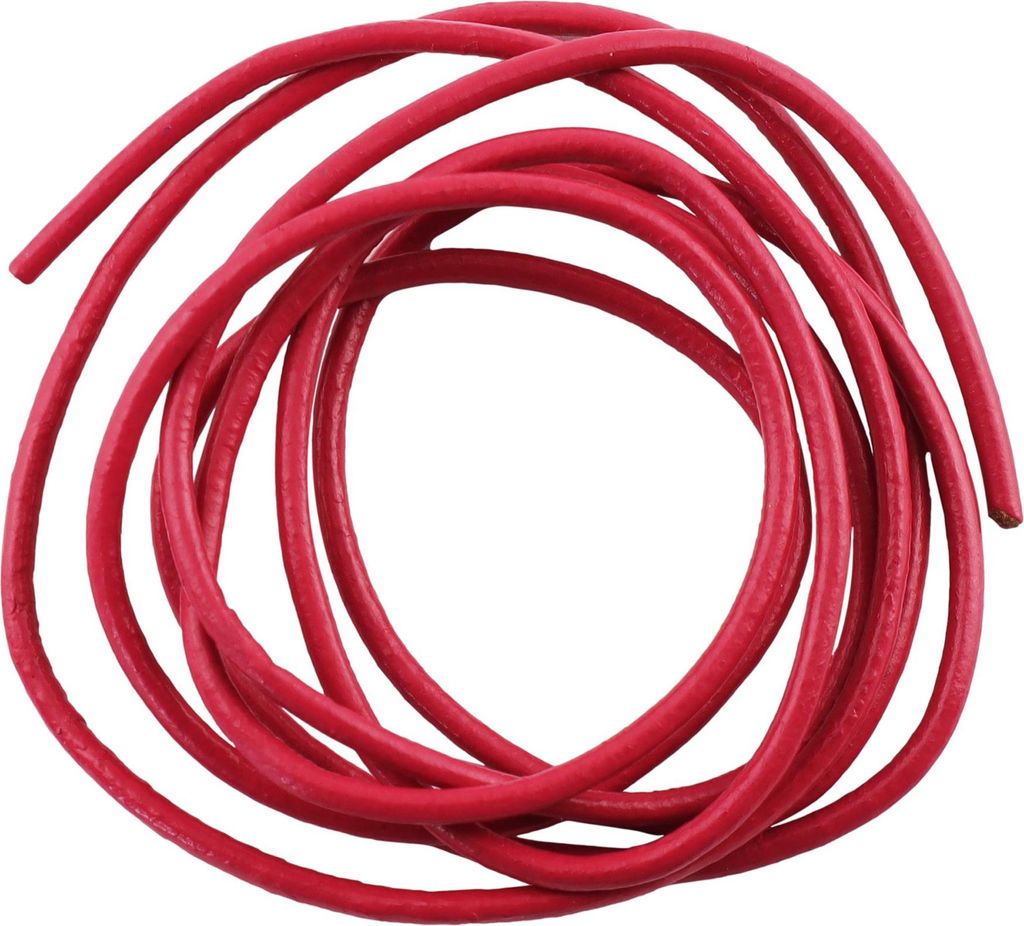 Lederarmband - Lederschnur - Lederband - rund - 2 mm - pink-magenta