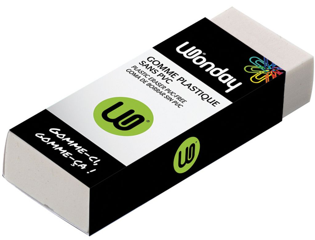 Wonday Kunststoff-Radierer (B)60 x (T)21 x (H)11 mm
