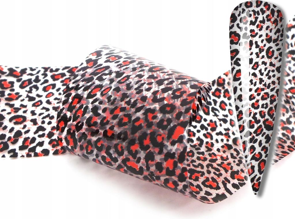 Transferfolie 10Cmx4Cm Rote Leopardenflecken