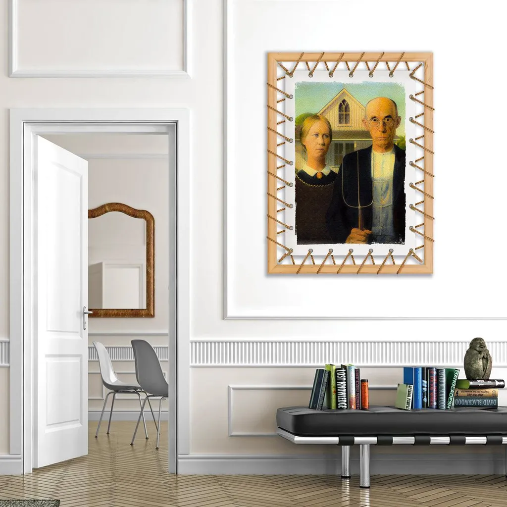 Tensotela 70x95 cm - Wood American Gothic 70x95 cm