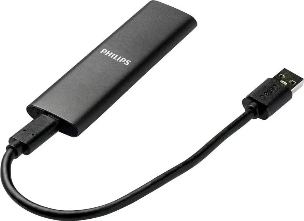 Philips SSD Externe 250 Go M.2 - Format Compact et Finition Noir Mat