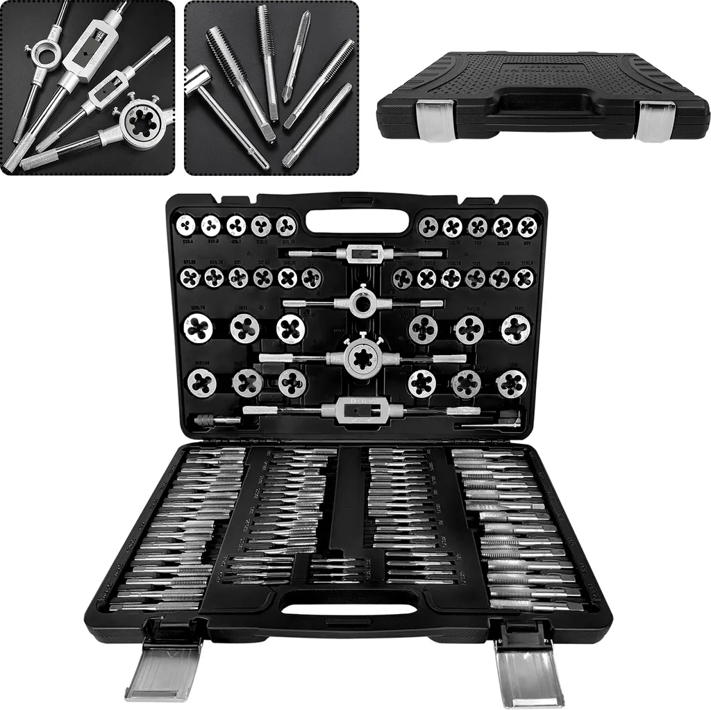 Coffret de taraudage métrique professionnel 110 pièces pour atelier