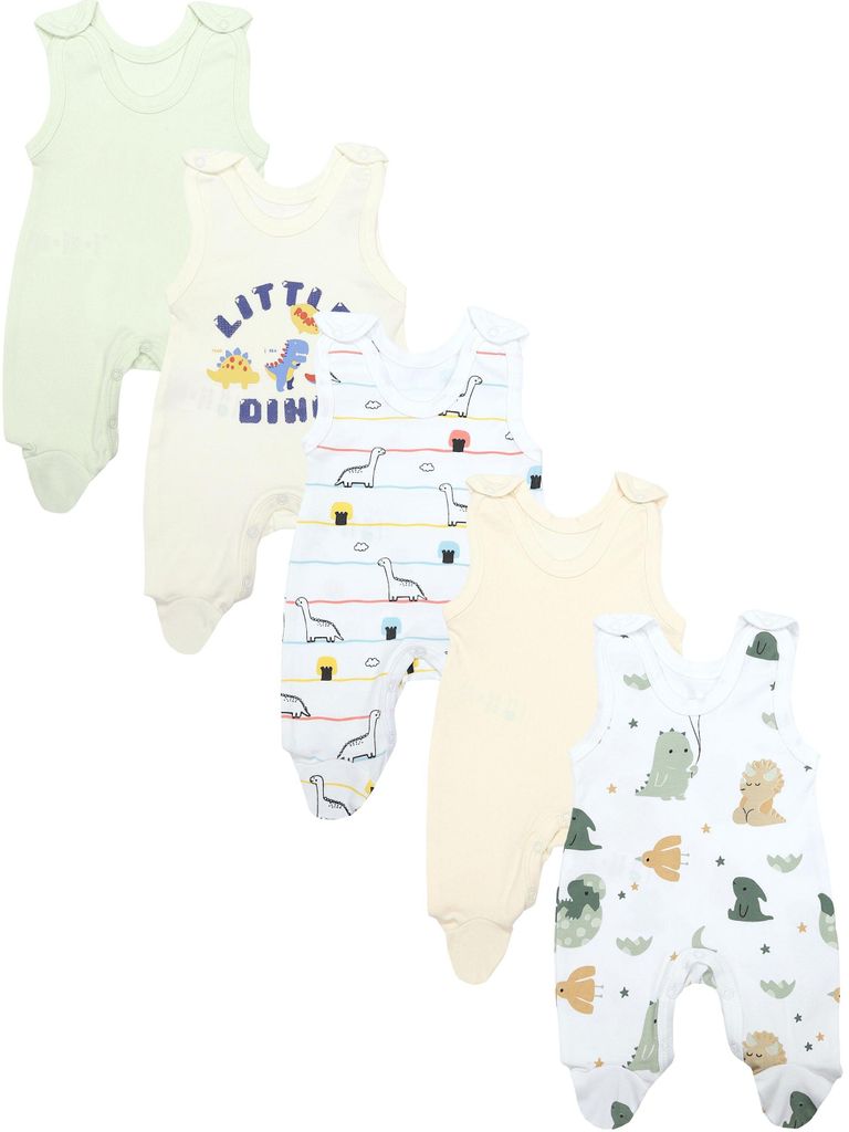 TupTam Baby Unisex Strampler mit Aufdruck Spruch 5er Pack, Produktbild 