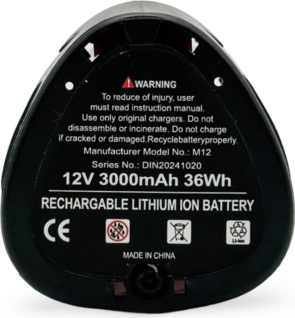 Akku 10.8V - 12V 3,0Ah kompatibel mit Milwaukee M12 Akubee