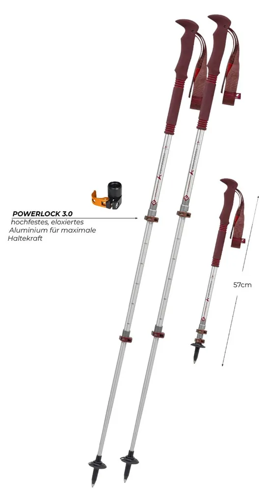 Bâton Randonnée Ultra Compact 57cm Komperdell Explorer Zero Argenté - 2