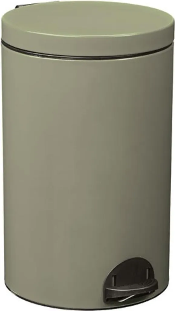 Poubelle 20 Litres en Acier Gris Ciment Rossignol élora Haute Qualité