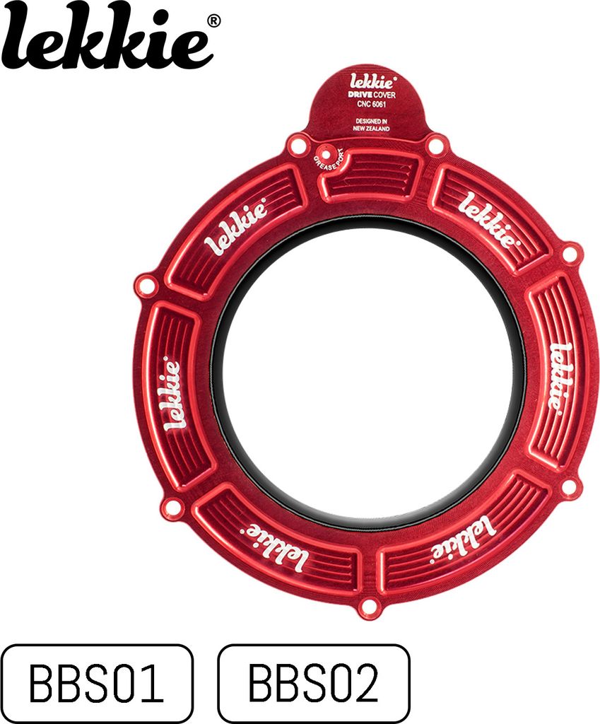 windmeile | Lekkie Drive Cover, Rot, Motor Cover, für Bafang BBS01 und BBS02, Fahrrad, E-Bike, Pedelec