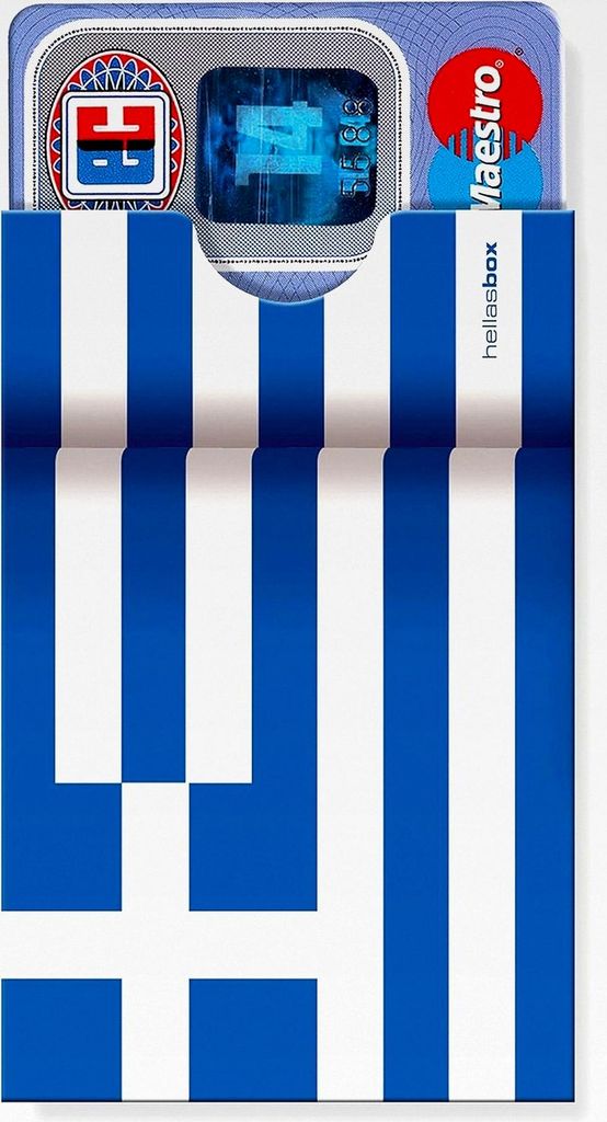 Griechische Flagge /// 3er Set /// Hüllen für Karten und Ausweise im Scheckkartenformat