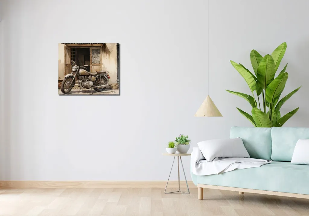 Décoration Murale Moto Escapade solitaire 60x50 Impression Haute Qualité - 2