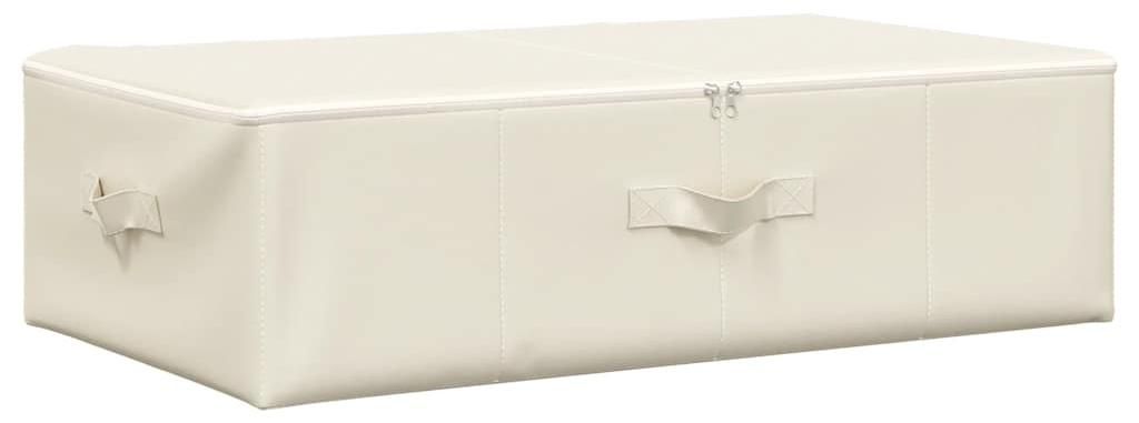 vidaXL Scatola portaoggetti in tessuto 70x40x18 cm Crema Immagine del prodotto 