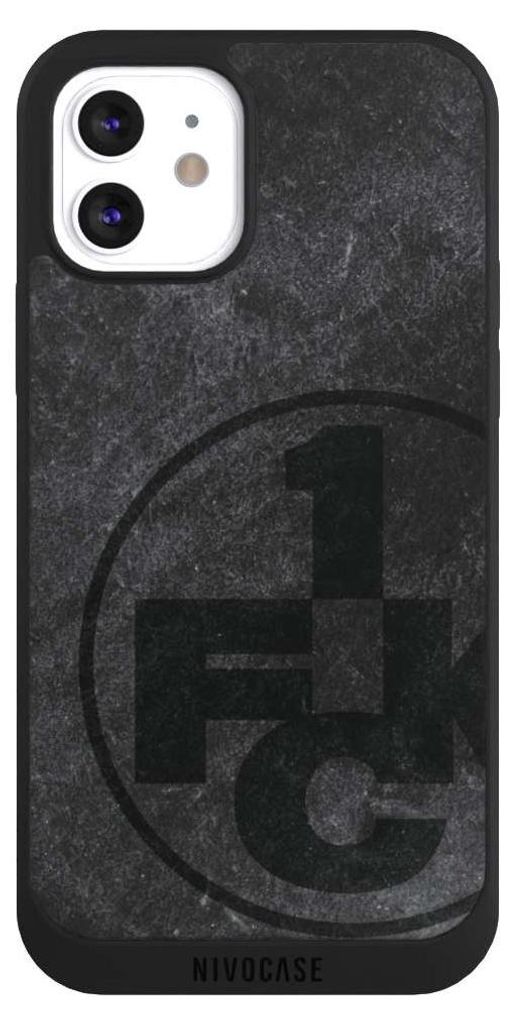 NIVOCASE Handyhülle für Apple iPhone 12 Hülle NIVOpure Case Schwarz 1. FC Kaiserslautern 1. FCK Beton