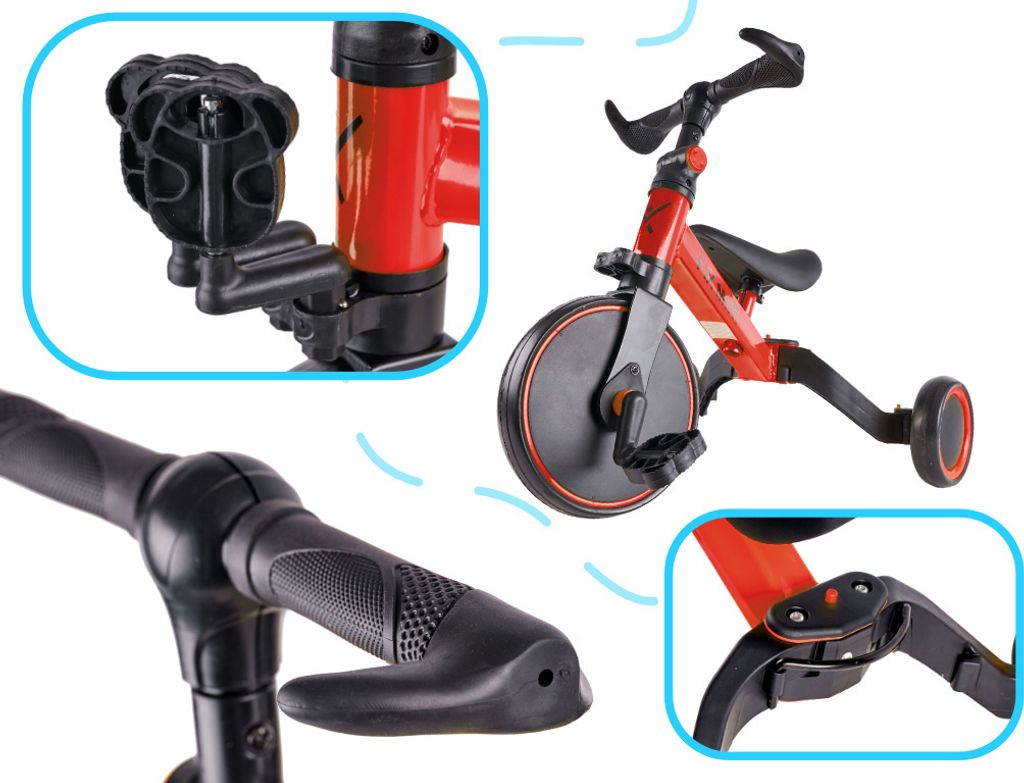 Trike Fix Mini běžecká tříkolka 3v1 s pedály červená Obrázek produktu 7