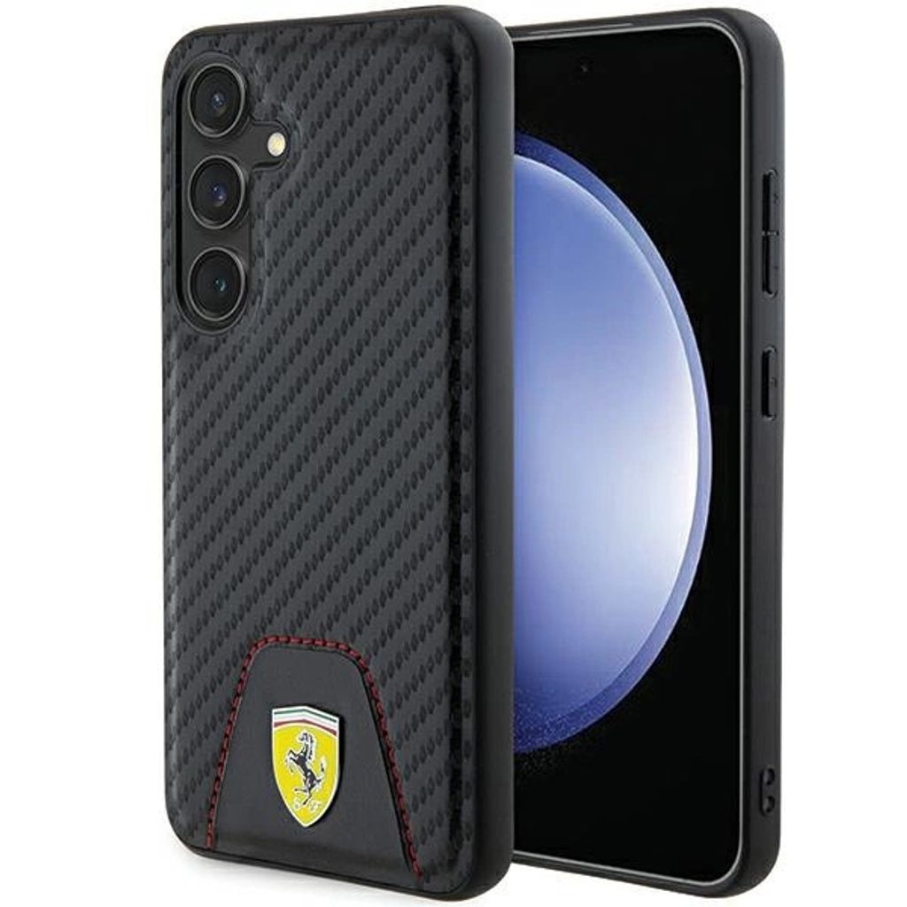 Ferrari FEHCS24SN3PUK S24 S921 schwarz hardcase Carbon Stitched Bottom Schutzhülle
