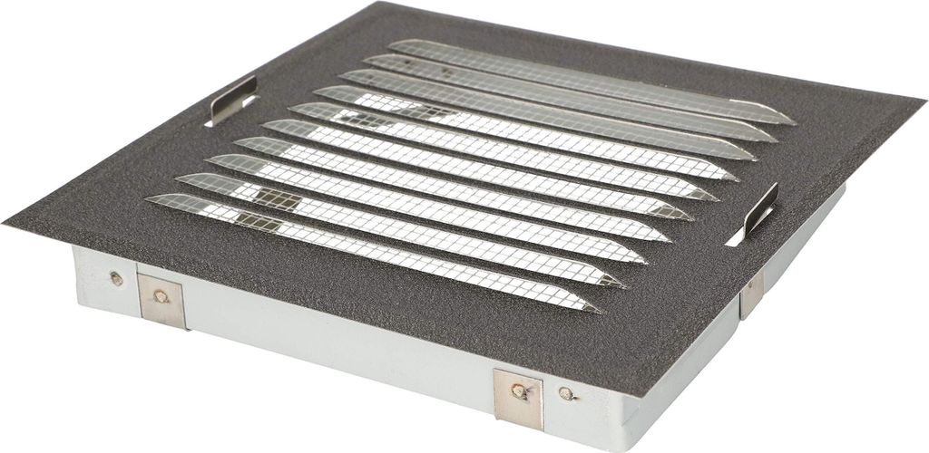 KOTARBAU Ventilationsgitter 14 x 14 cm mit Insektennetz Lüftungsgitter Metall Gitter für Kamine Ventilation Anthrazit