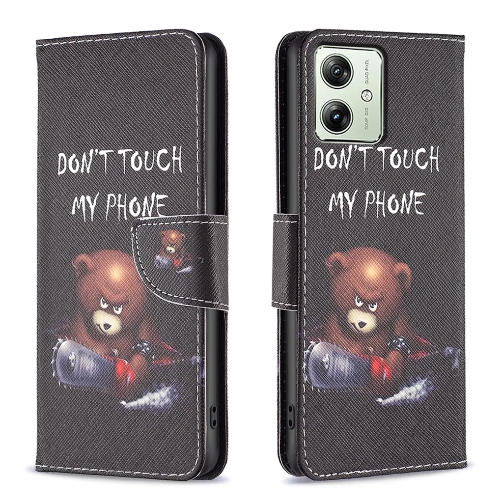 Per Motorola Moto G54 Custodia in a libro per telefoni cellulari Motif 6 Cover Case Protection