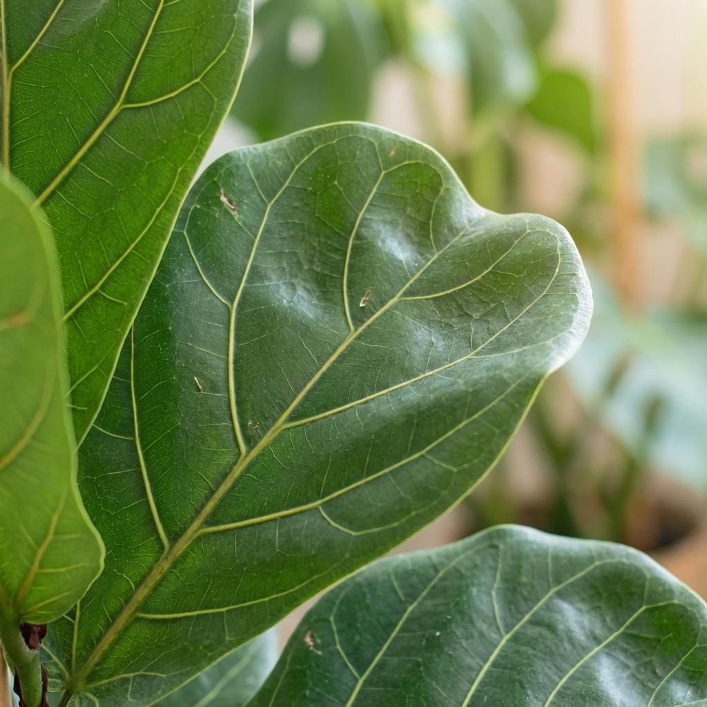 Green boutiQ - Zimmerpflanze - Geigenfeige - Ficus Lyrata - Grün - Pflegeleicht - 1 Pflanze - mit Potter Weiß - Topf 21cm - Höhe 75 - 85cm
