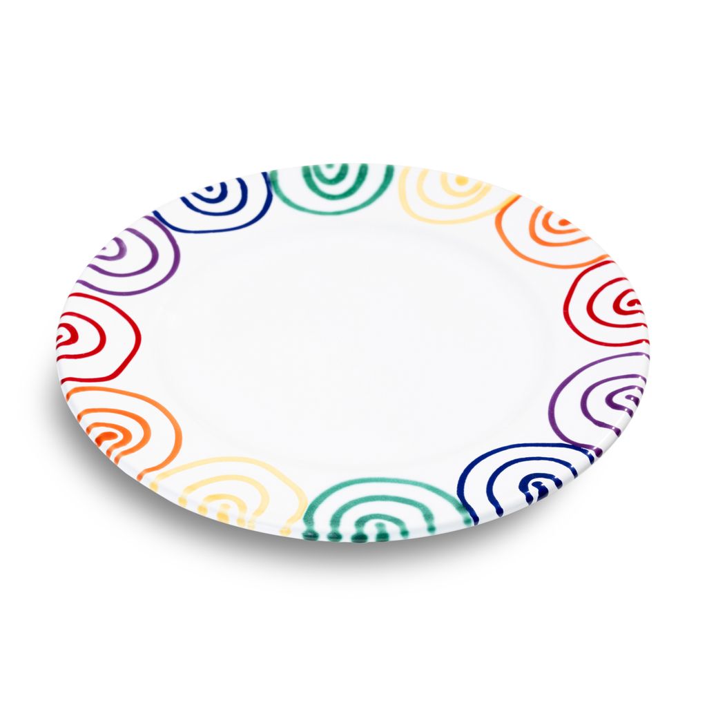 Gmundner Keramik Regenbogen, Dessertteller Gourmet (Ø 22cm)