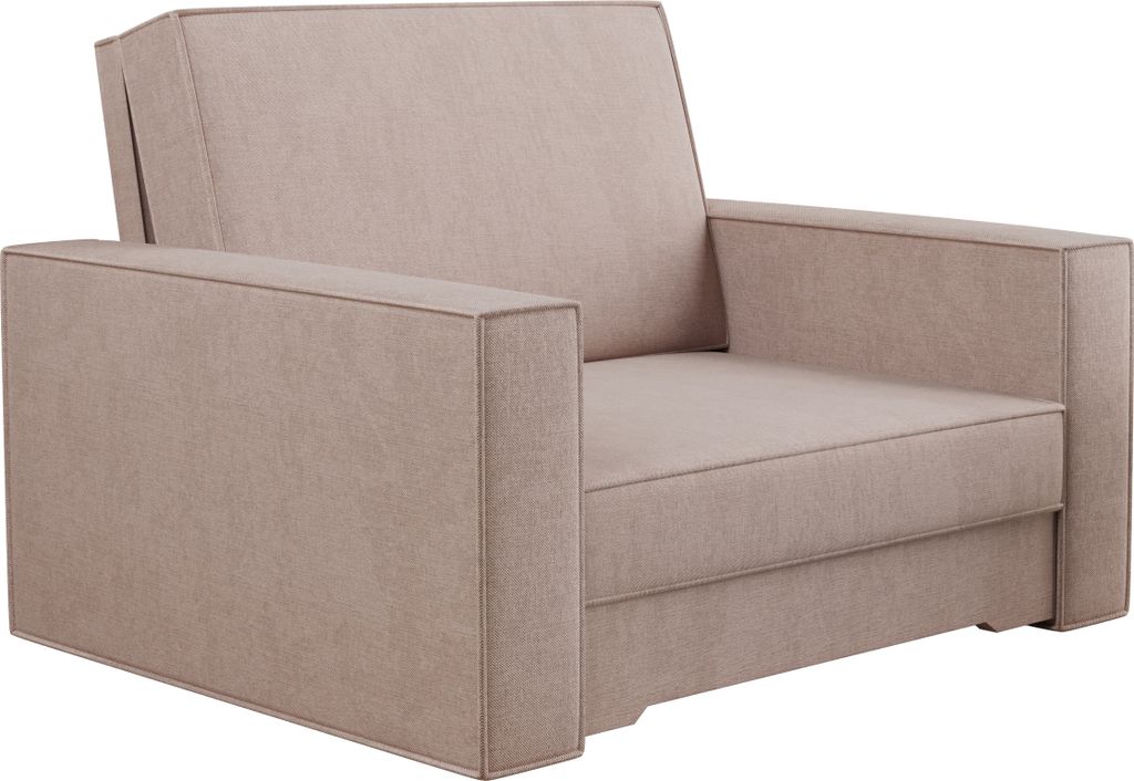 Kaiser Möbel Klassisches Sofa mit schlaffunktion und bettkasten, Schlafsofa, Sofa – AMERICANO stoff Scala Hellrosa