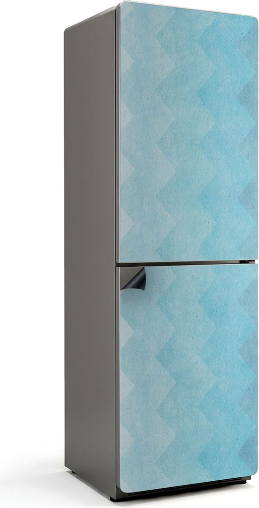 Vertikales Zickzackmuster – Magnetische Kühlschrank Abdeckung – Dekorfolie magnetisch Küche – Kühlschrank Magnet Deko – selbstklebende M...