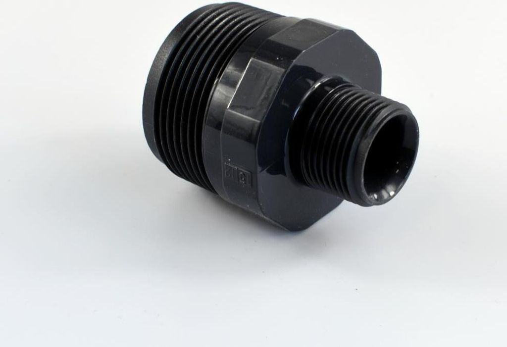 PVC - U Doppelnippel reduziert AG 1 1/2" x 3/4" Produktbild 