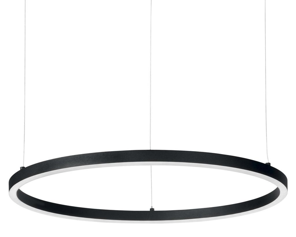 Moderne Hängeampel Aluminium-Kunststoff Schwarz Led 55W Produktbild 