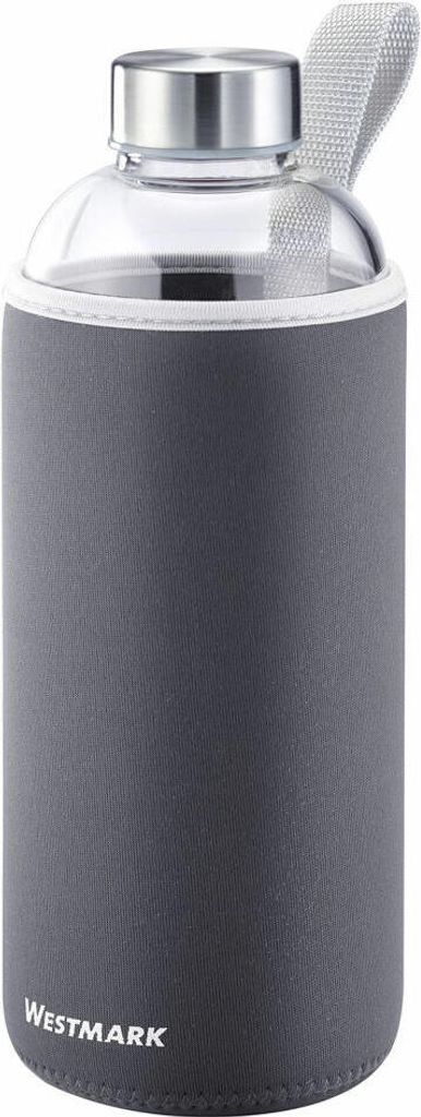 Westmark Trinkflasche Viva aus Glas 1 l, mit Cover, Produktbild 