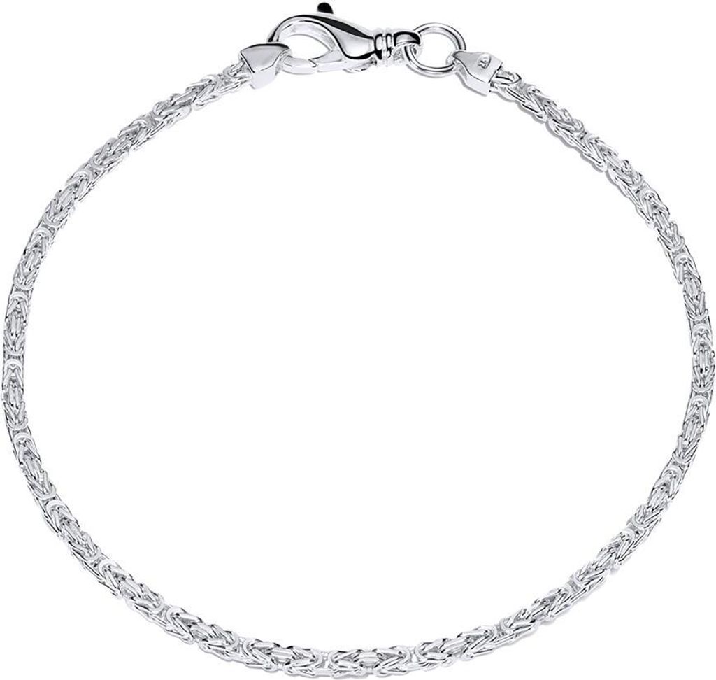 Uni Königsarmband 925er Silber 2mm breit KA0020 (Länge: 21cm)