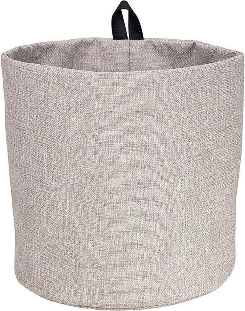 Runde Wandmand aus Polyester und Karton beige
