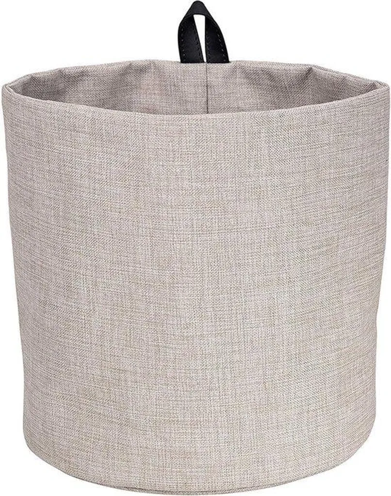 Rangement magazines beige pour salon et bureau - Organisateur rond