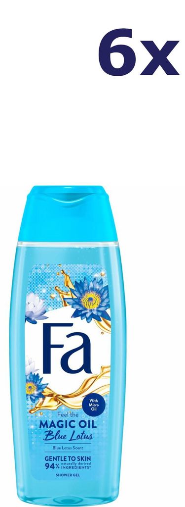 6x Fa Douchegel - Magic Oil Blue Lotus 250 ml Produktbild 