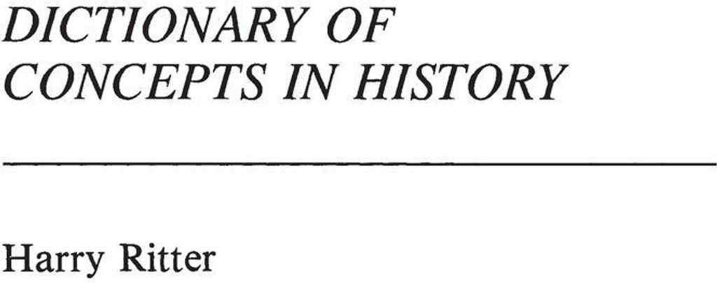 Dictionary of Concepts in History