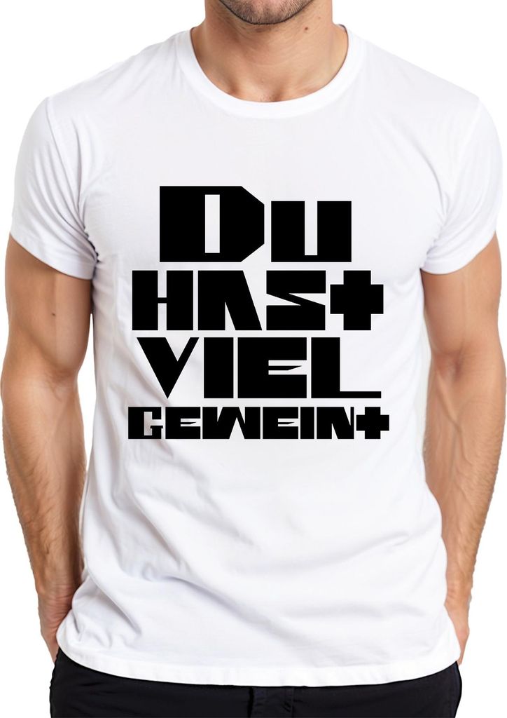 Du hast viel geweint plus sarkastisch ironisch Geschenk Retro Herren T-Shirt, Weiß, S