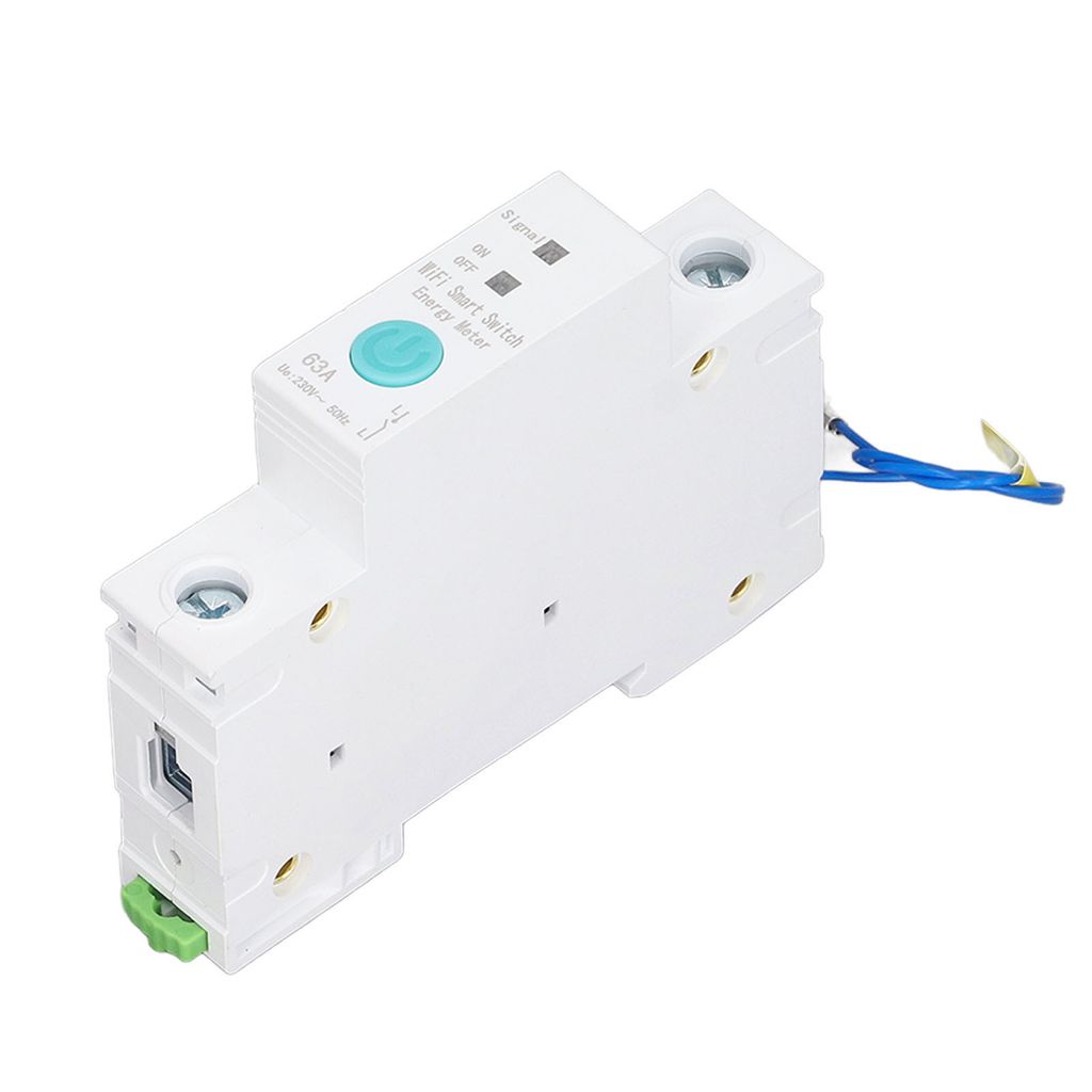 Wi-Fi Smart Leitungsschutzschalter – Energiezähler, DIN-Schiene, Ewelink App Steuerung, AC 230 V, 1P 63 A