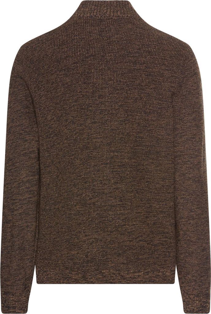 Camel Active Cardigan dunkelbraun meliert Baumwolle