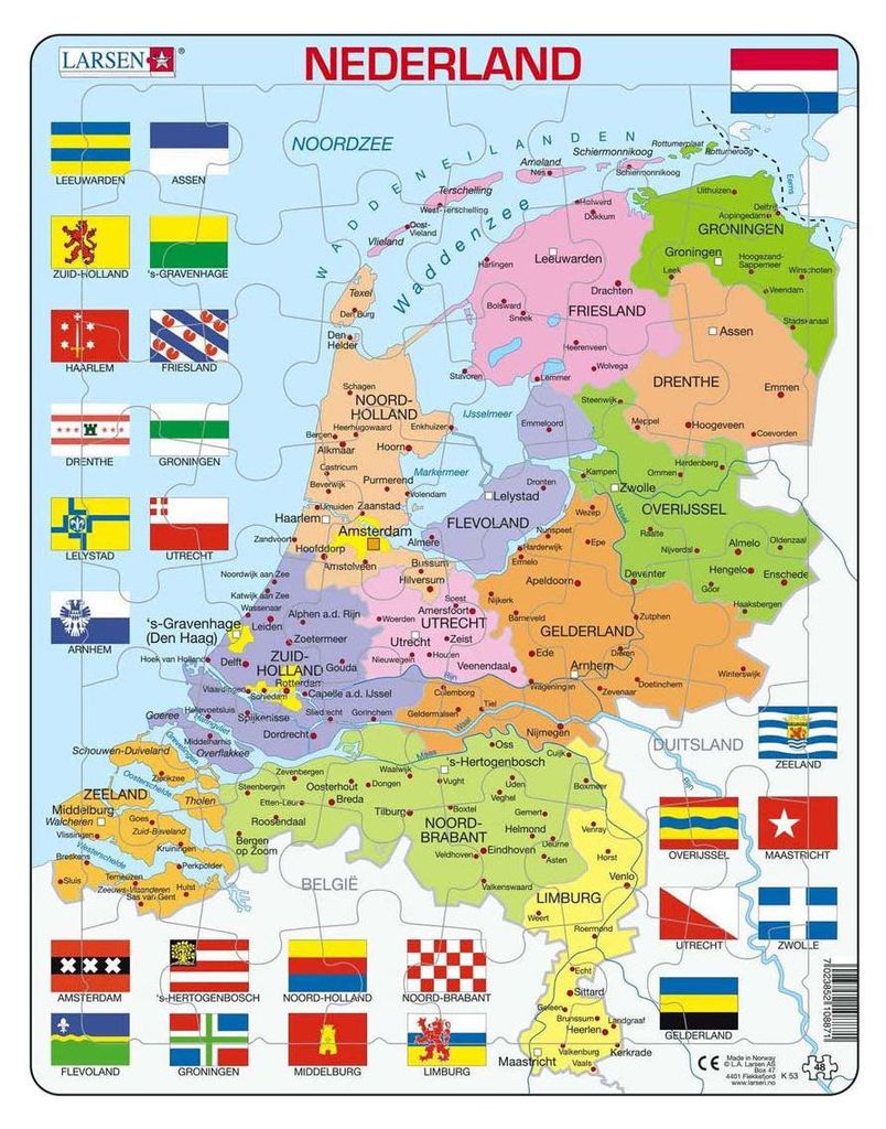 puzzle Maxi Nederland junior karton 48 teile