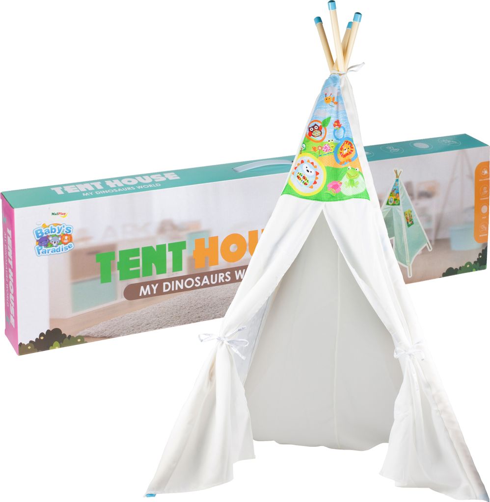 Malplay Kinderzelt mit motiv Elefant Tipi-Zelt |100x100x150 Produktbild 