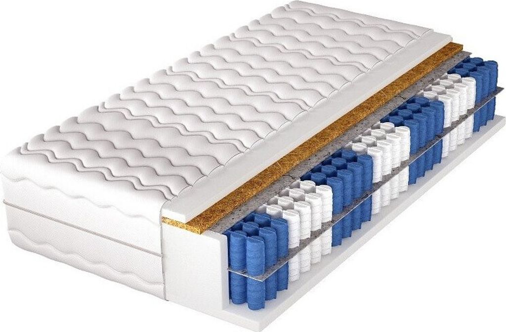 KAISA Mittelharte Matratze mit Kokosnuss und PUR-Schaum, 90 x 200