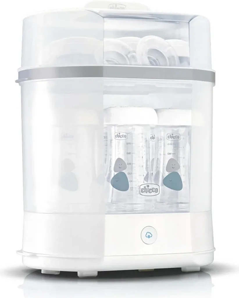 Stérilisateur de Biberons Électrique Chicco à Vapeur Naturelle Blanc