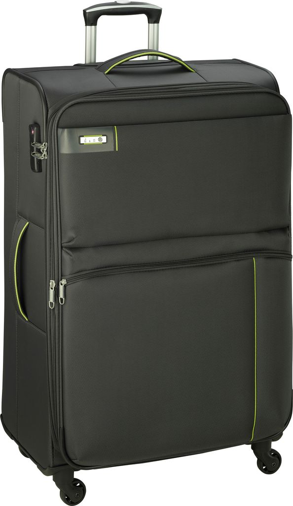 Trolley Leicht groß 77 cm Stoff Rollen Koffer 120 Liter Grau Bowatex