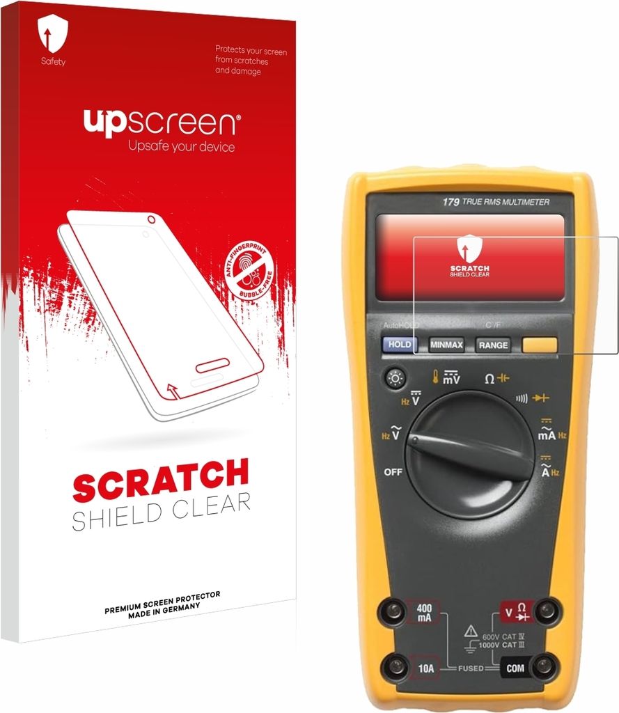 upscreen Schutzfolie für Fluke 179 Multimeter Displayschutz Displayschutzfolie Folie Klar Transparent