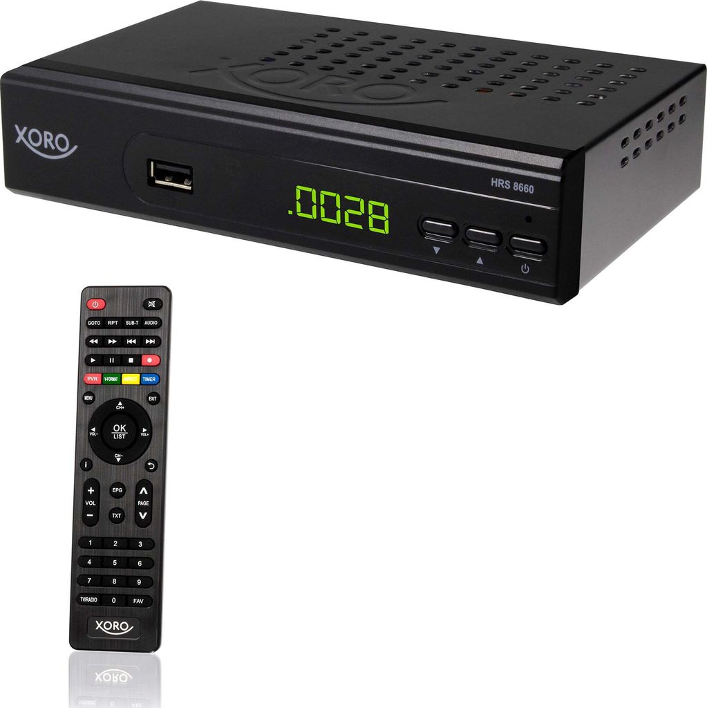 XORO HD DVB-S2 Receiver HRS8660, PVR Ready, Farbe: Schwarz Produktbild 