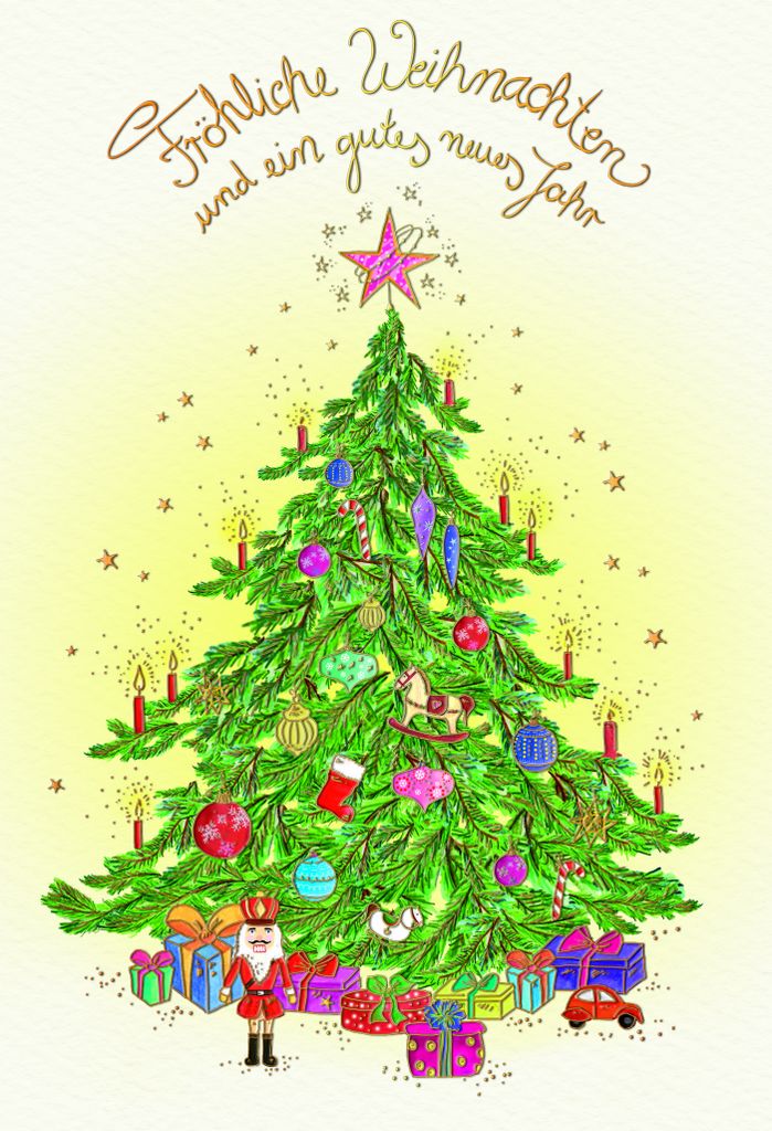 Weihnachten Grußkarte - Glückwunschkarte mit Umschlag Skorpion`s Art