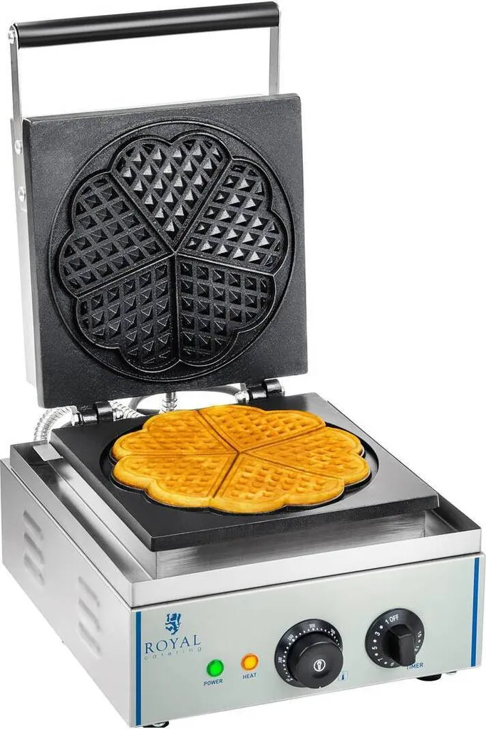 Gaufrier cœur 1500W antiadhésif - Fini les gaufres qui collent au fer