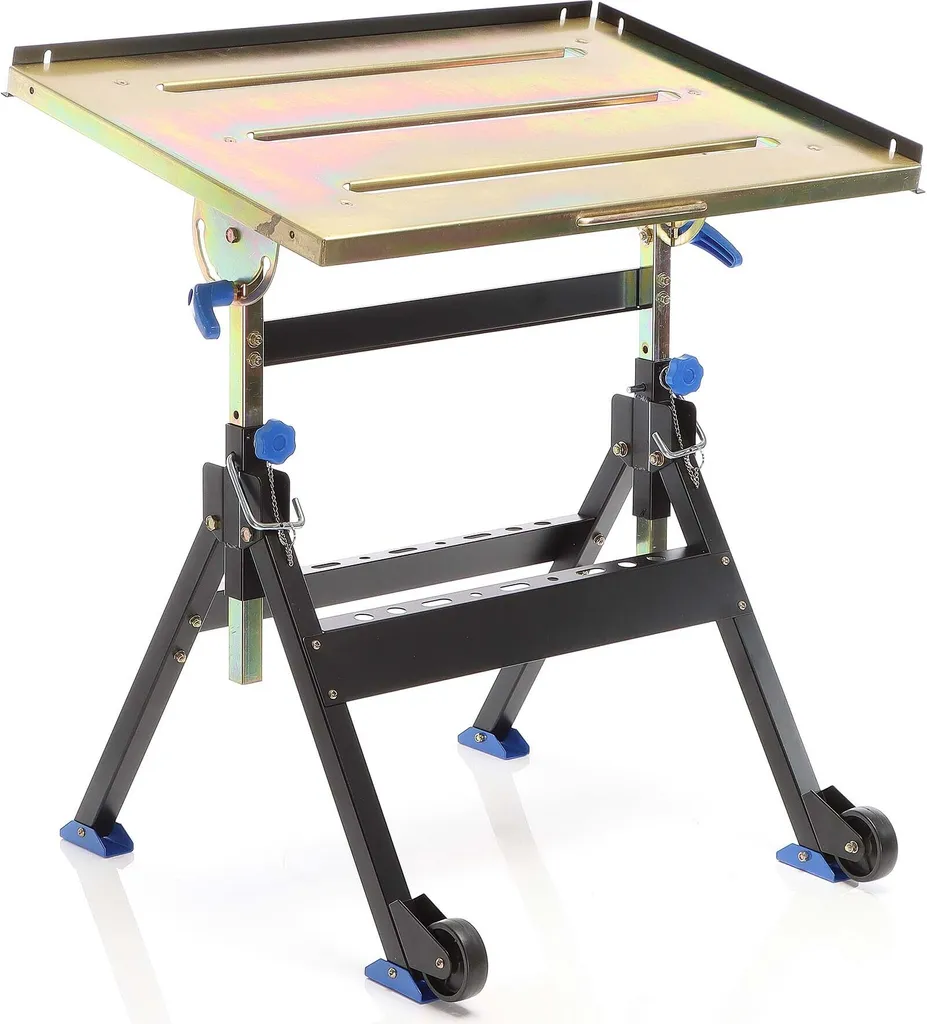 XPOtool Table de soudage pliante 150 kg réglable avec plateau inclinable