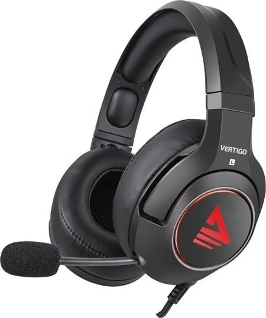 Savio SAVGH-VERTIGO Casque Gaming Filaire Noir avec Micro Flexible