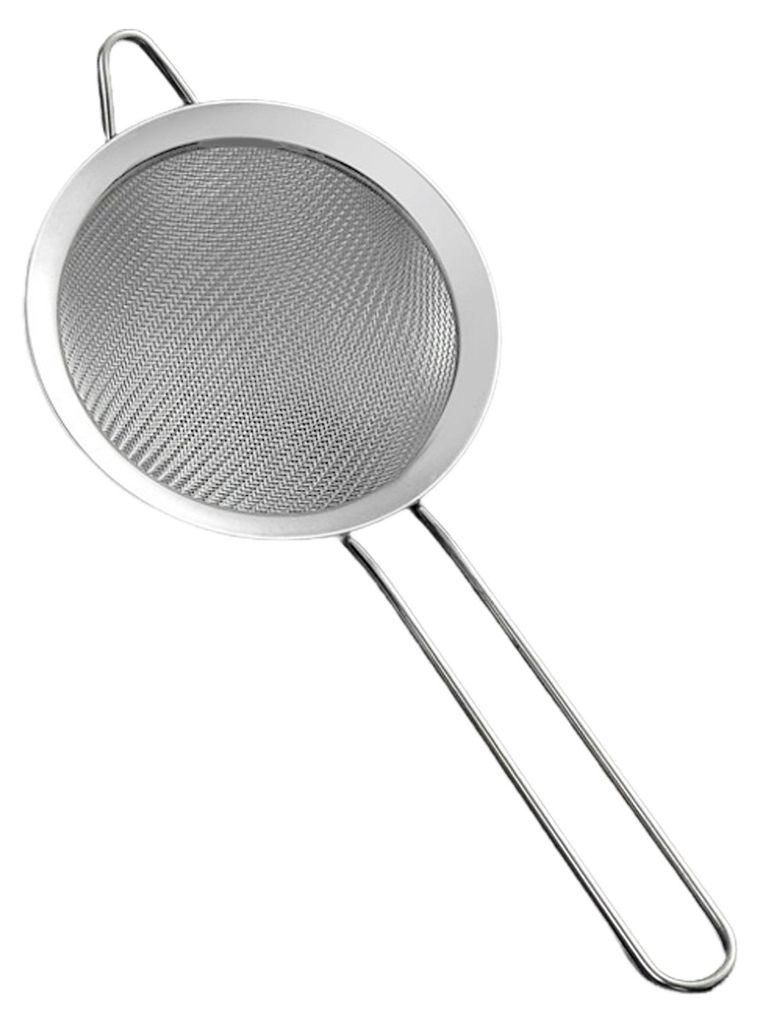 Feinmaschiges Edelstahlsieb mit Griff für die Küche, Mehlsieb, Lebensmittelsieb, Sieb für Tee, Sojadrink, Saft