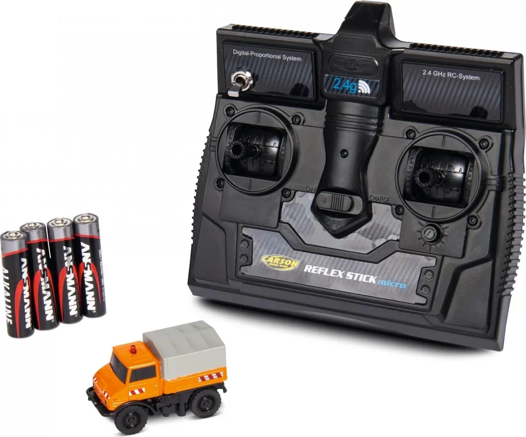 Unimog U406 Carson 1:87 RTR avec télécommande 2.4GHz et LED intégrées